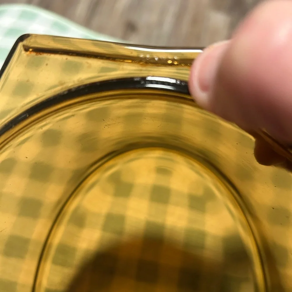 Vintage Arcopal France Amber Glass Casserole Dish